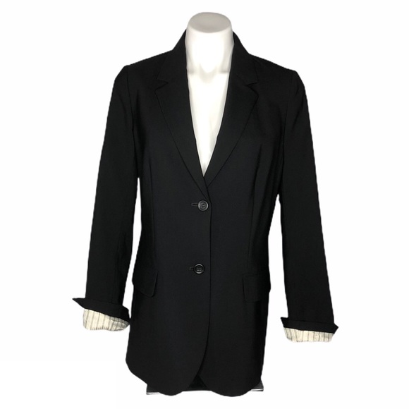 J. Crew Jackets & Blazers - J. Crew Black Long Boyfriend Wool Stretch Blazer